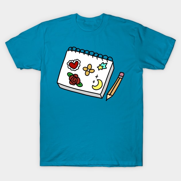 Sketch Pad and Pencil T-Shirt by saradaboru